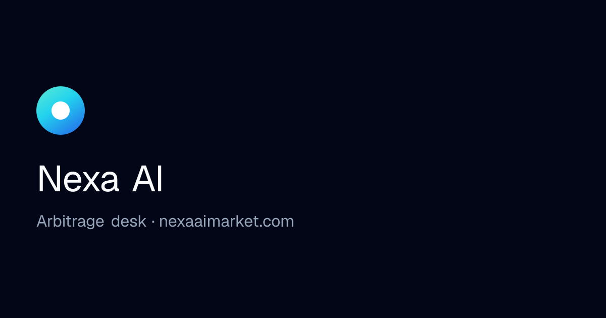 Nexa AI — Arbitrage desk | nexaaimarket.com
